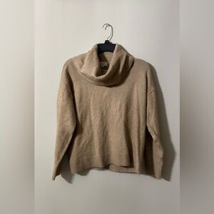 Large Loft Tan Women's Turtleneck Sweater